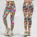 I heart 80s Collage Mr. T Back To the Future Pac-man Legging