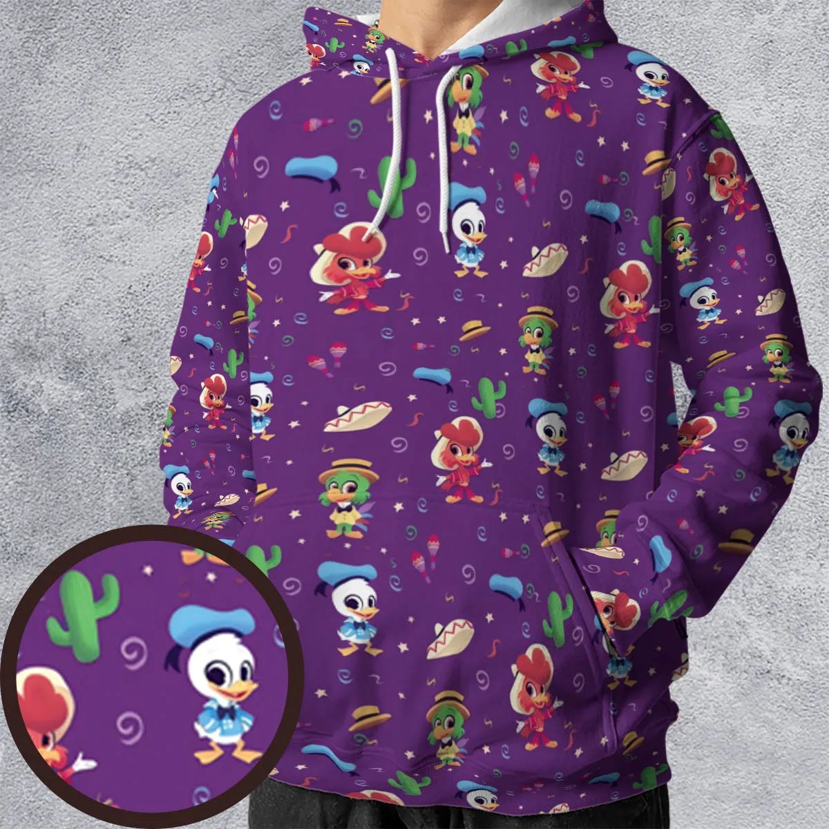 Three amigos Donald Ducktales All-over Print Hoodie
