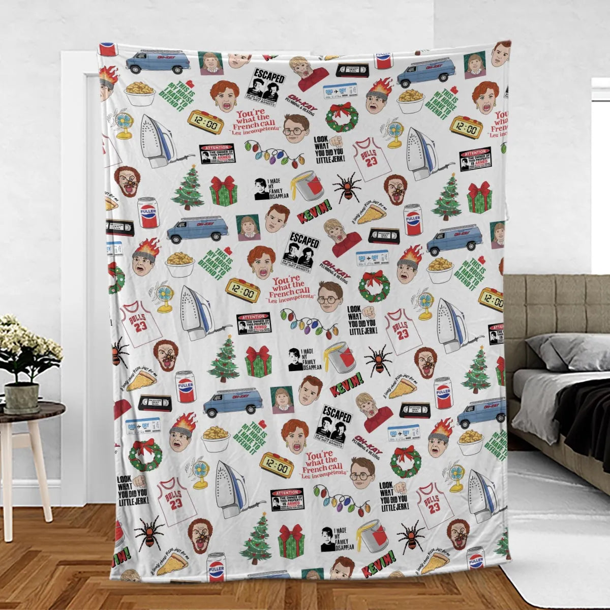 Holiday Pranks Home Alone Fleece Blanket