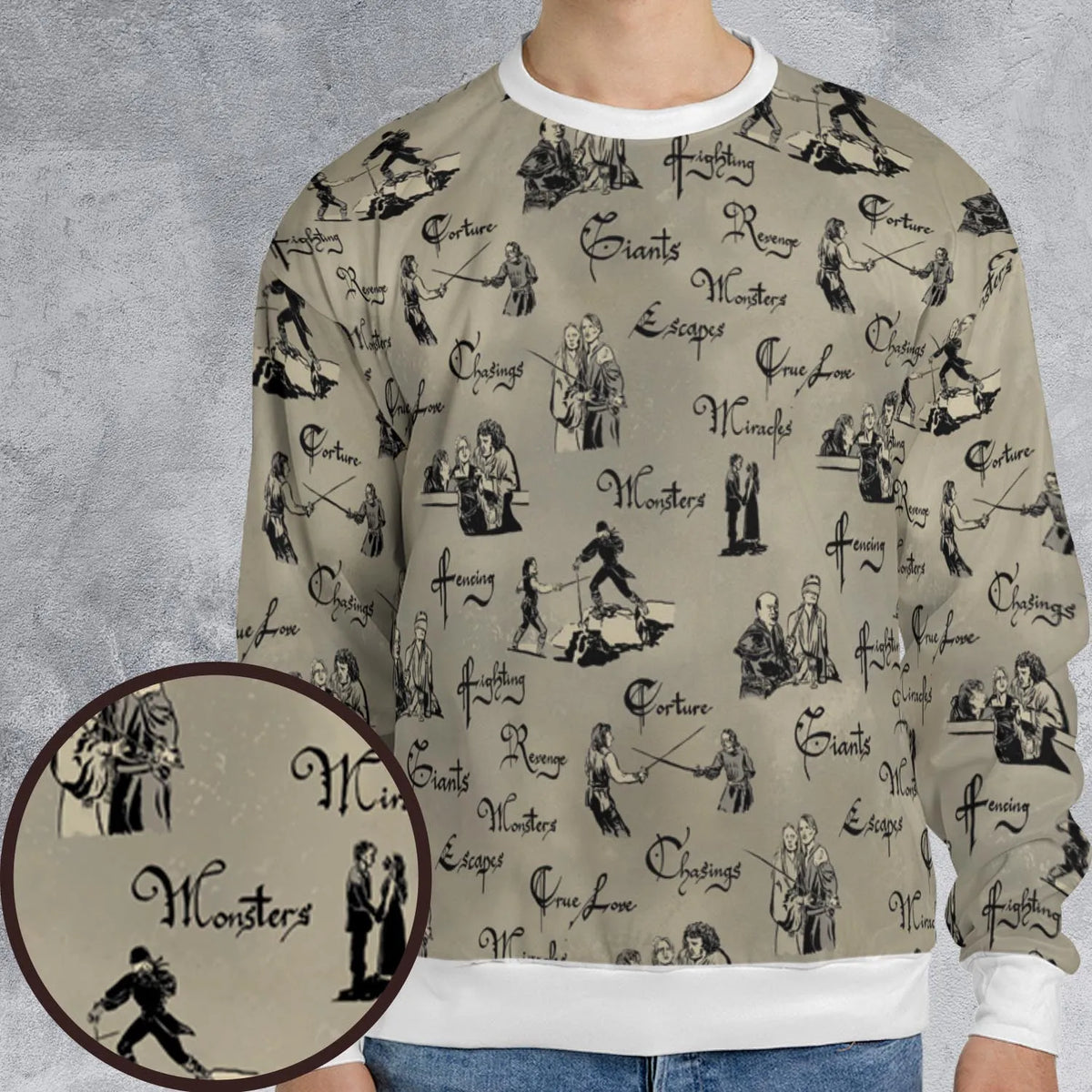 Hencing Fighting The Princess Bride All-over Print Sweatshirt