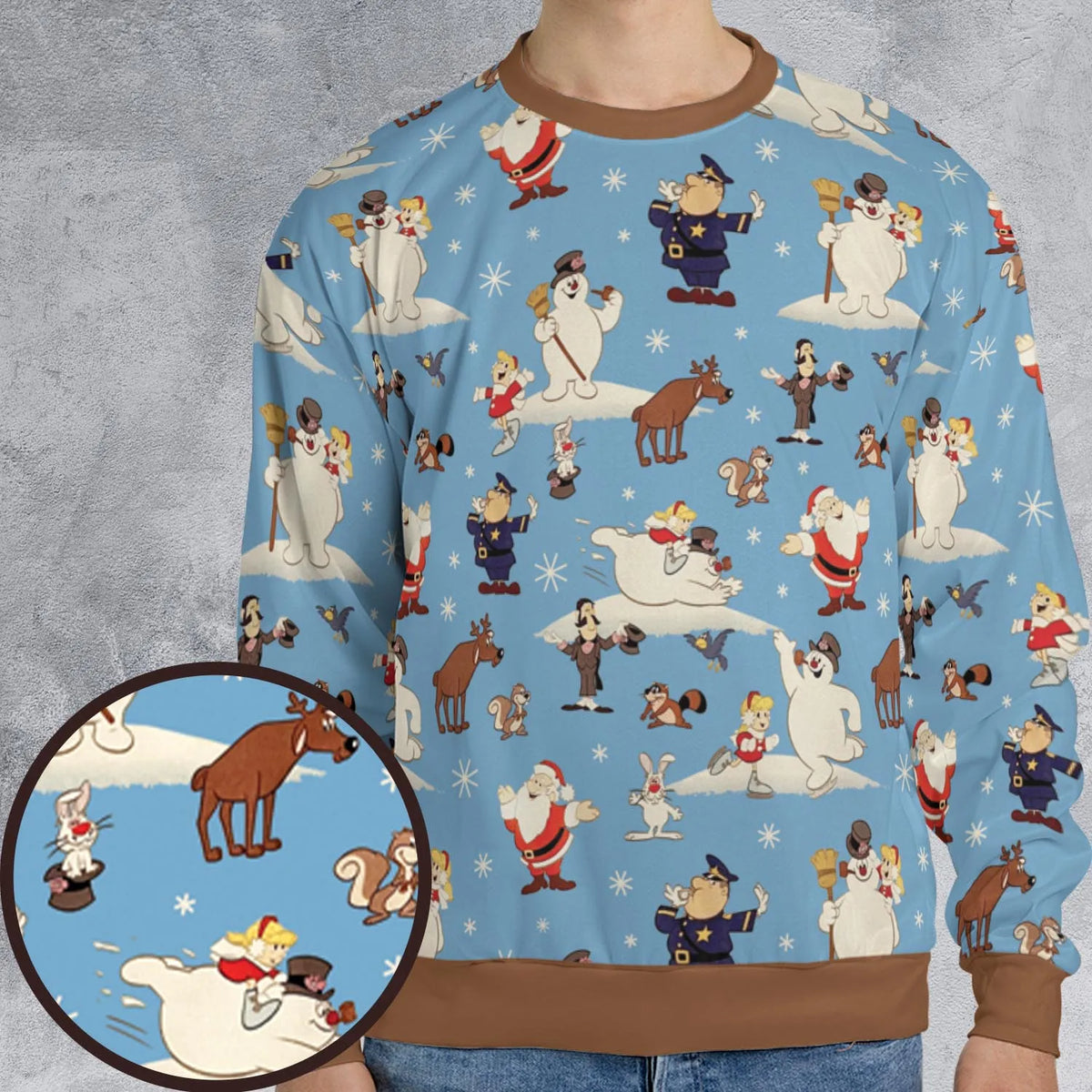 Frosty the Snowman Christmas Characters All-over Print Sweatshirt