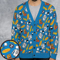 Jerry Seinfeld Comedian Pattern Cardigan