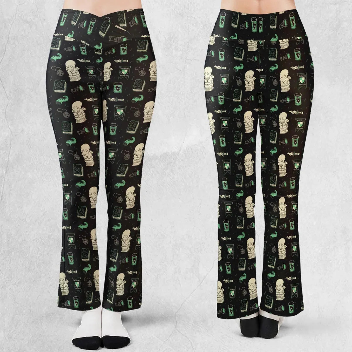 Cthulhu H.P Lovecraft Miskatonic University Flare Leggings
