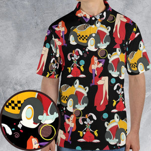 Retro 90s Jessica Rabbit Roger Rabbit AOP Men/Women Polo Shirt