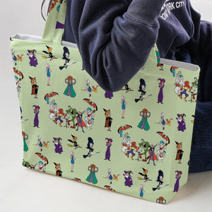 Witches Cartoon Characters Large Tote Bag
