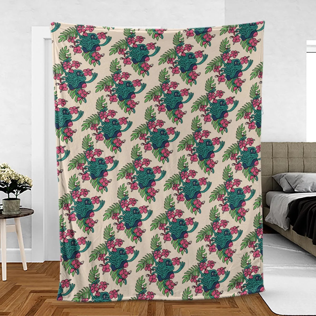 Tropical Tangrowth Pokemon Fleece Blanket