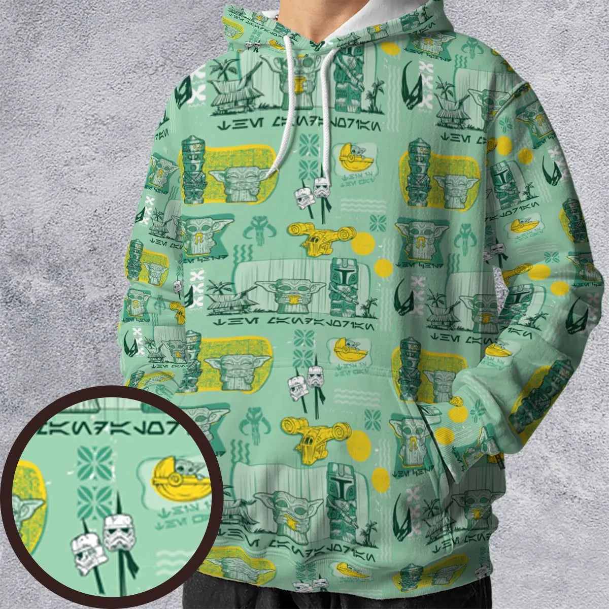 The Mandalorian Star Wars Aloha All-over Print Hoodie