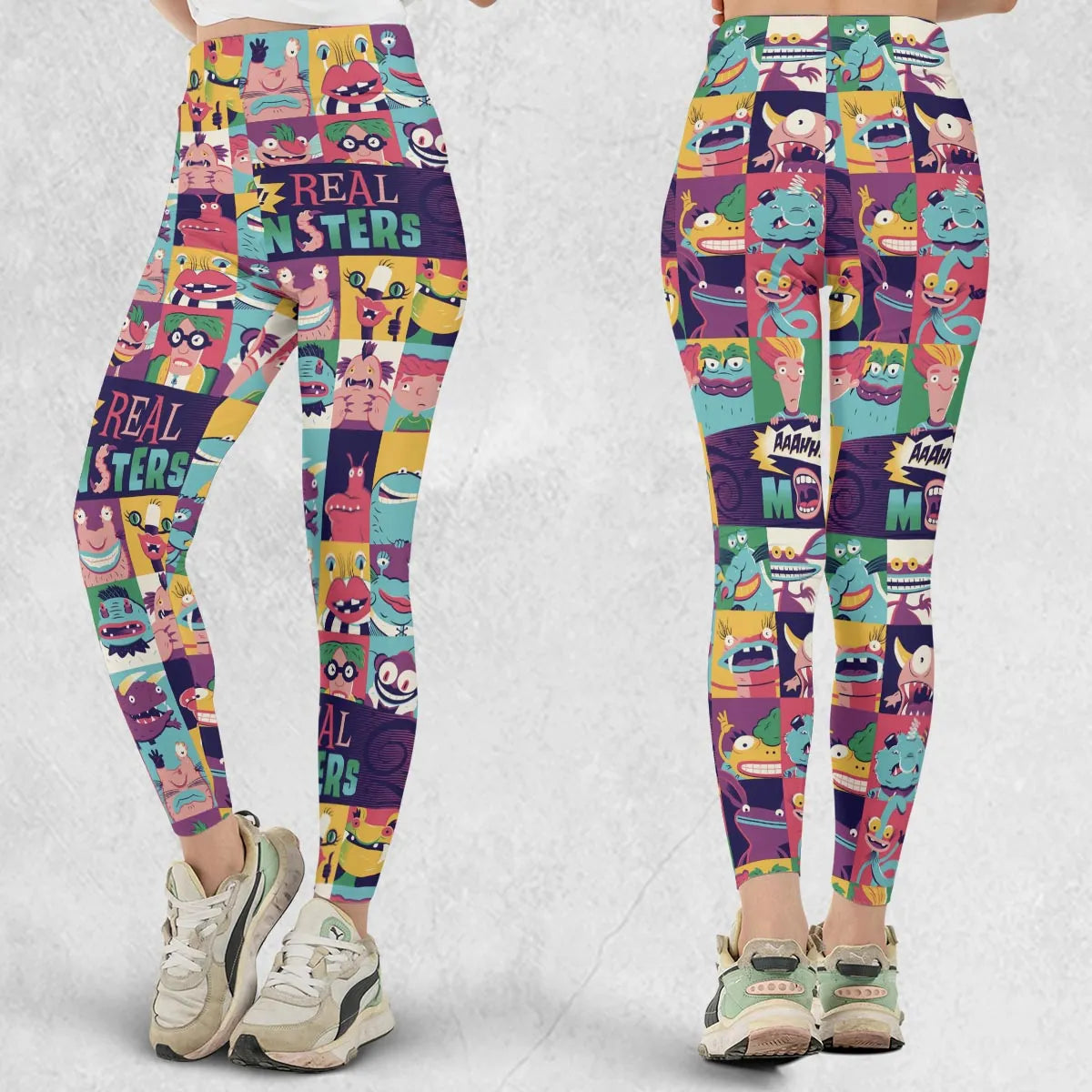 Aaahh!!! Real Monsters Characters Pattern Legging