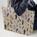 Beloved Children's Tale Charlotte's Web Cartoon Characters Large Tote Bag