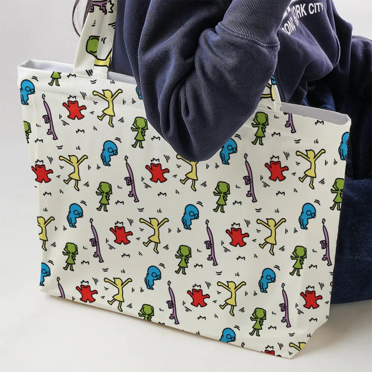 Emotions Pop Inside Out Haring Large Tote Bag
