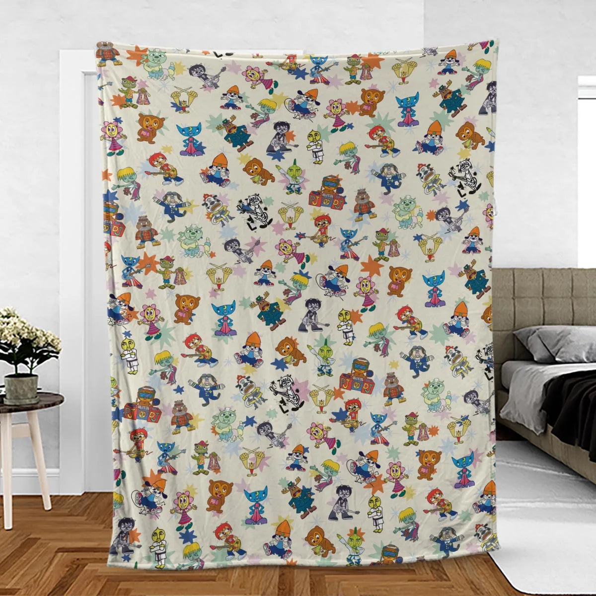 Parappa the Rapper Characters Fleece Blanket