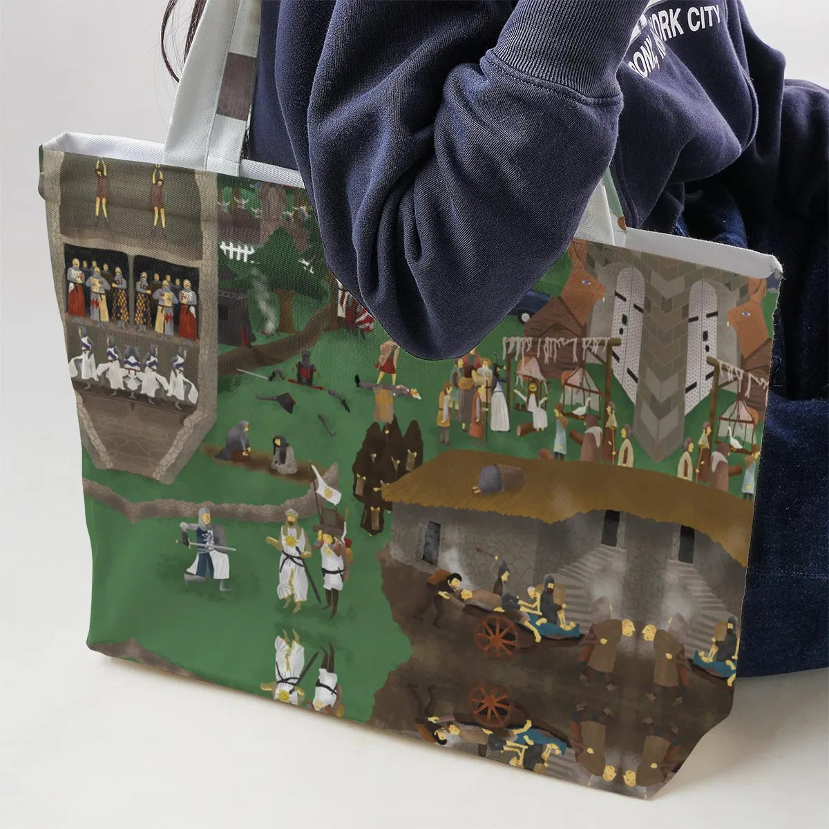 England 932 A.D Monty Python and The Holy Grail Large Tote Bag