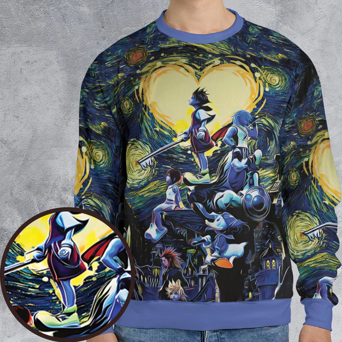 Kingdom Hearts Starry Night All-over Print Sweatshirt