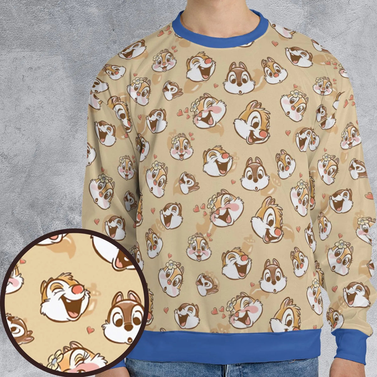 Chip n Dale Rangers All-over Print Sweatshirt