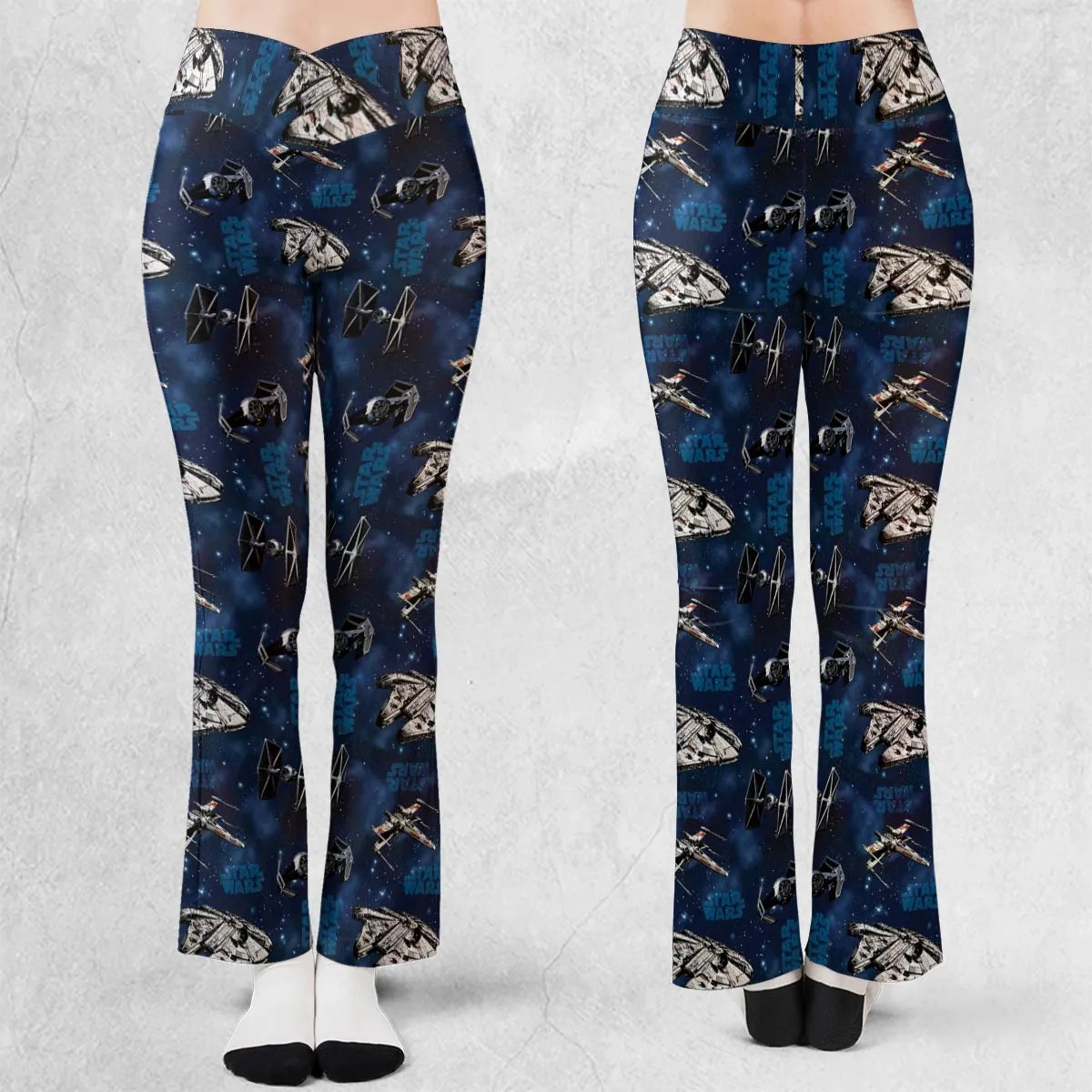 Star Wars Ships Pattern Flare Leggings