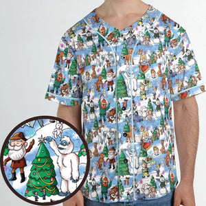 Snowland Rudolph the Red-Nosed Reindeer Unisex Baseball Jersey