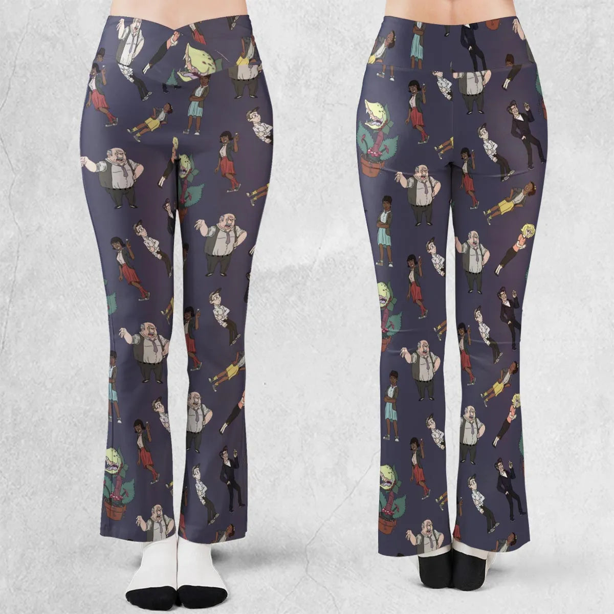 Little Shop Of Horror Characters Flare Leggings