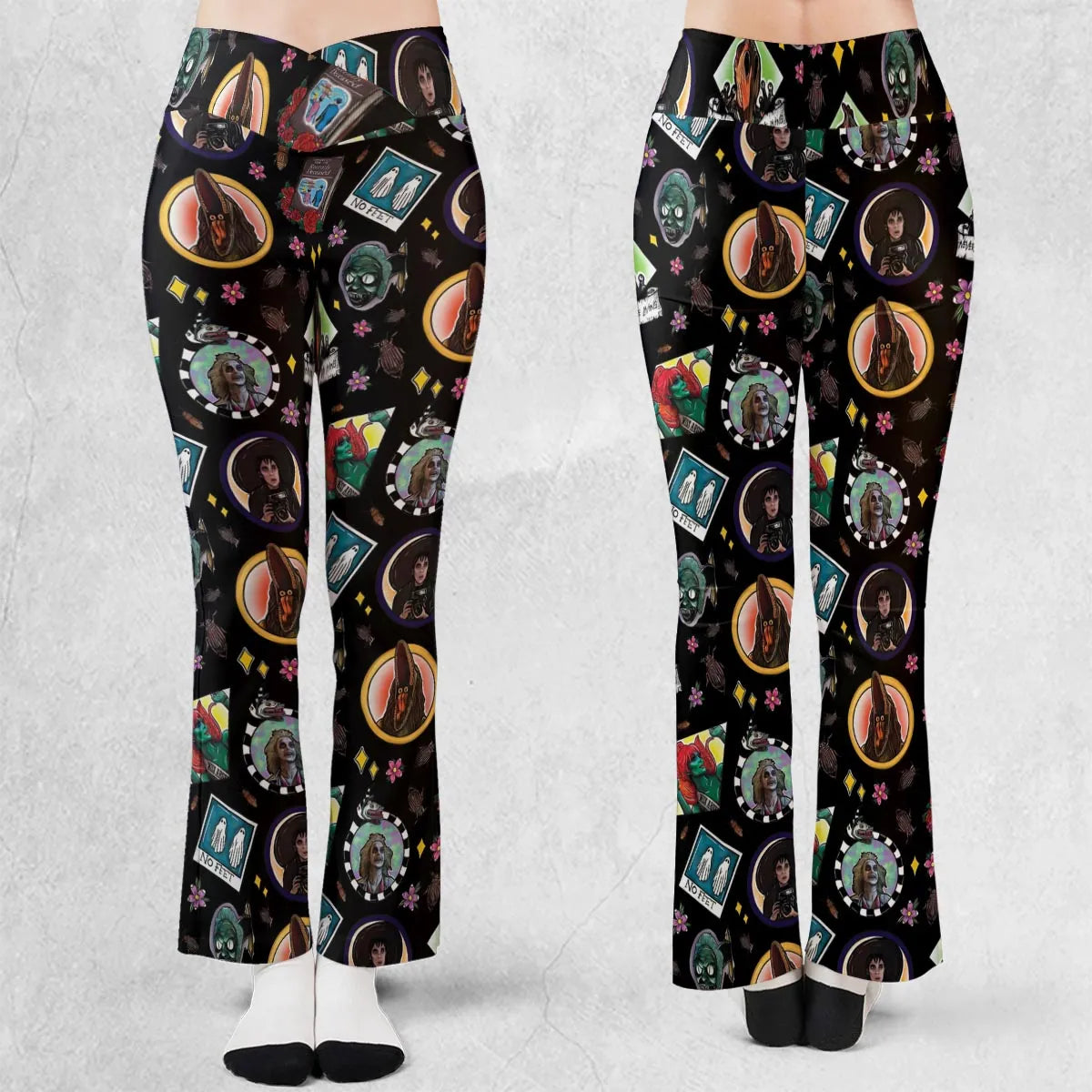 Showtime Beetlejuice Themed Flare Leggings