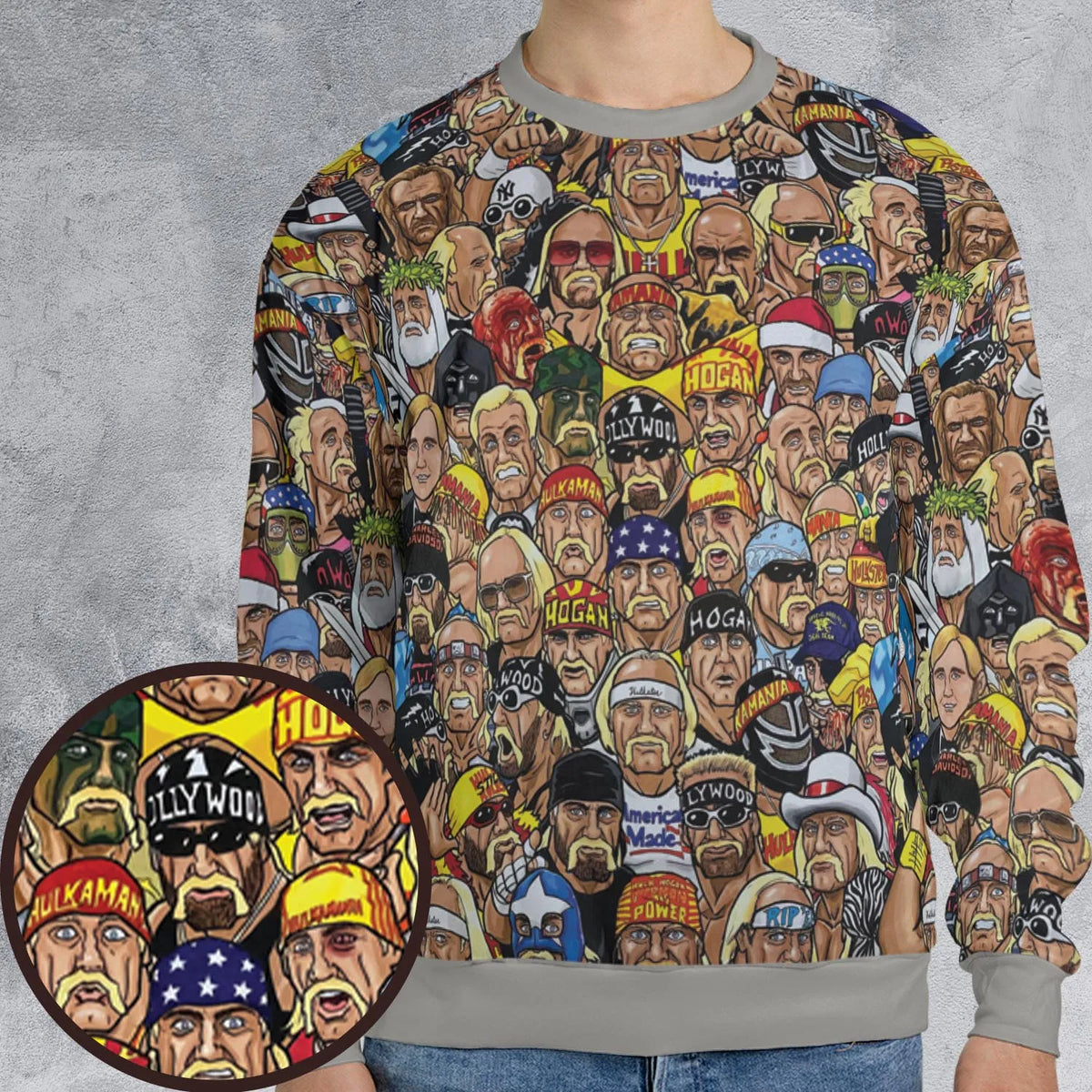 Classic Wrestlers All-over Print Sweatshirt