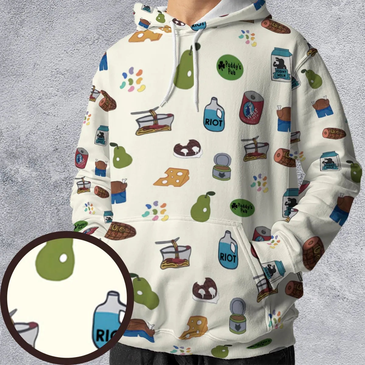 The Food of It's Always Sunny In Philadelphia All-over Print Hoodie