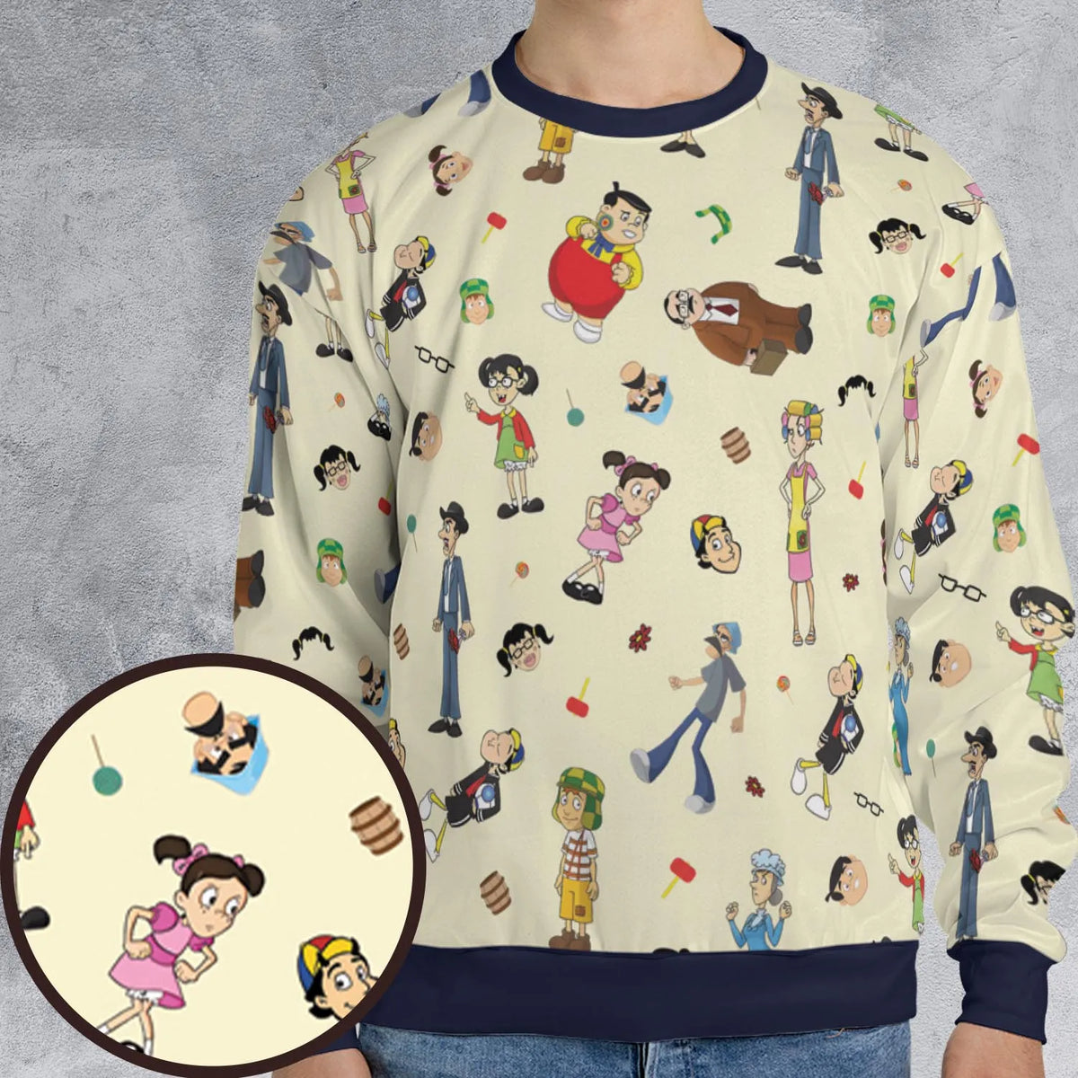 El Chavo Cartoon Characters All-over Print Sweatshirt