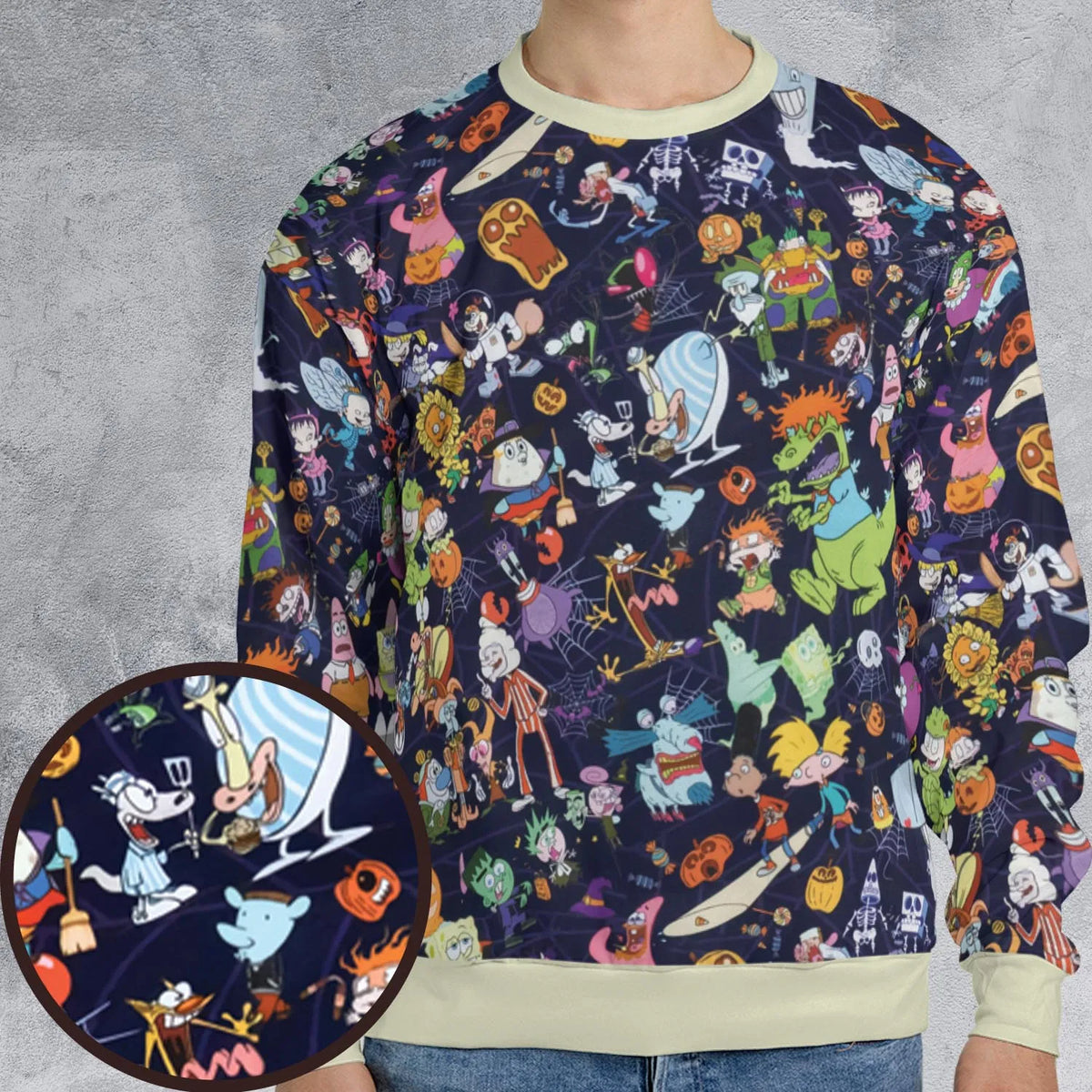 Nickelodeon Halloween Party All-over Print Sweatshirt
