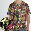 Fright Night Halloween Retro Horror Characters Collage Unisex Baseball Jersey