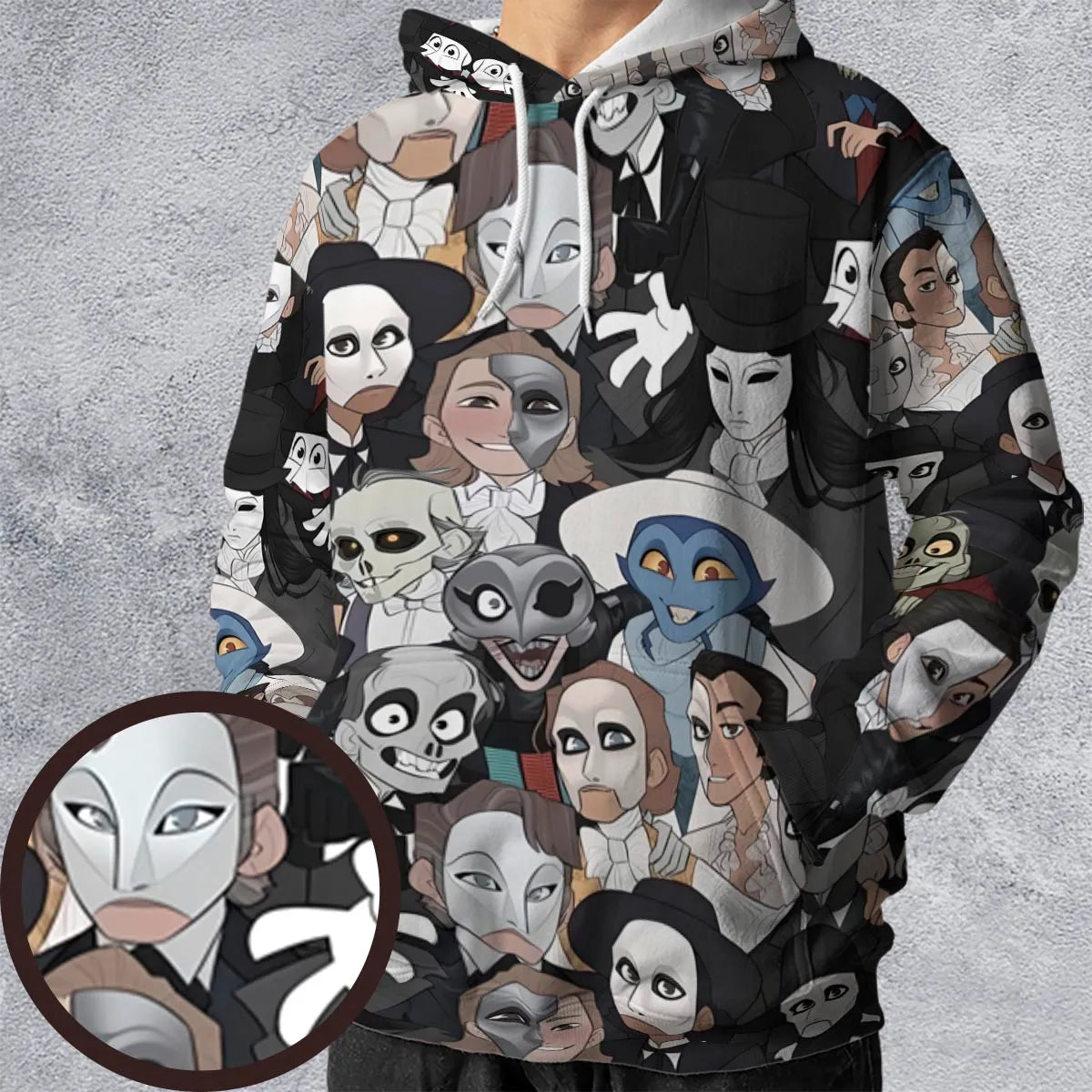 Faces The Phantom of Opera All-over Print Hoodie