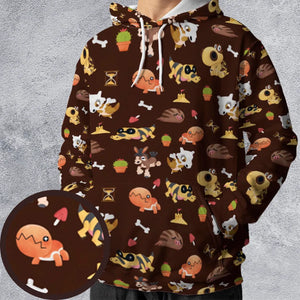 Ground Type Pokemon Pattern All-over Print Hoodie