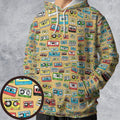 80s Playlist Pattern All-over Print Hoodie