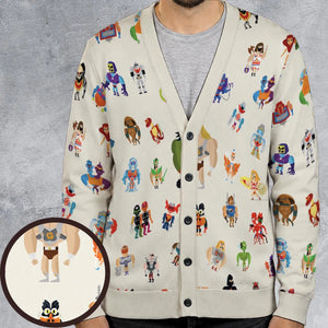 He-Man & Masters Of The Universe Characters Pattern Cardigan