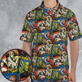 The Horror The Fright Dracula Frankenstein The Wolfman Monster Universal Pattern AOP Men/Women Polo Shirt