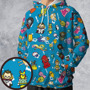 Adventure Time Characters Doodle All-over Print Hoodie
