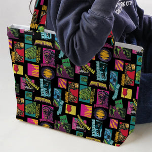 Monster Pop Movies Halloween Large Tote Bag