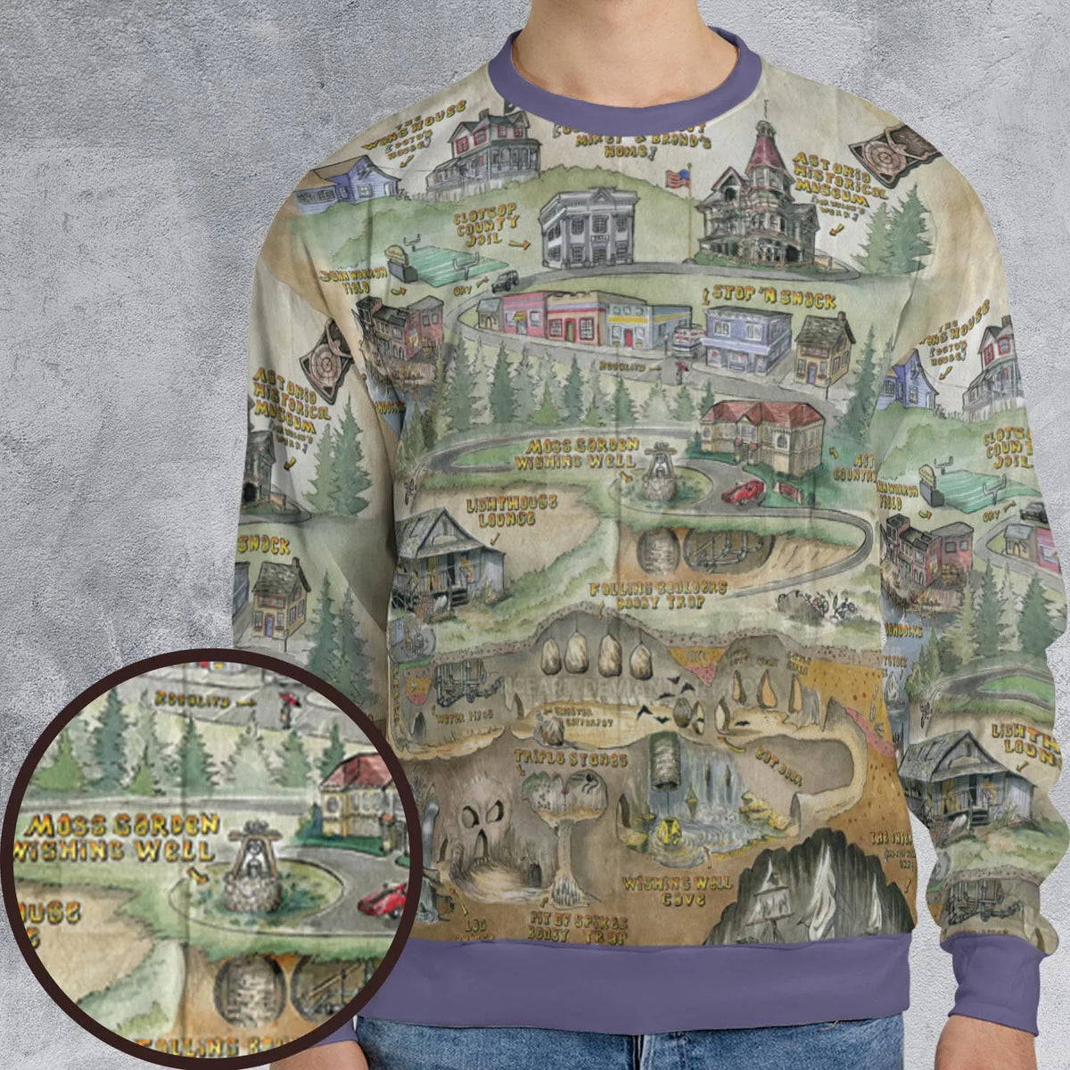 The Goonies Adventure Map All-over Print Sweatshirt