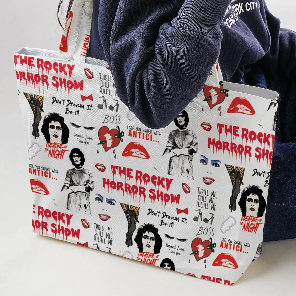 The Rocky Horror Picture Show Pattern Large Tote Bag