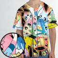 Cute Eevee Evolution Pokemon Unisex Baseball Jersey