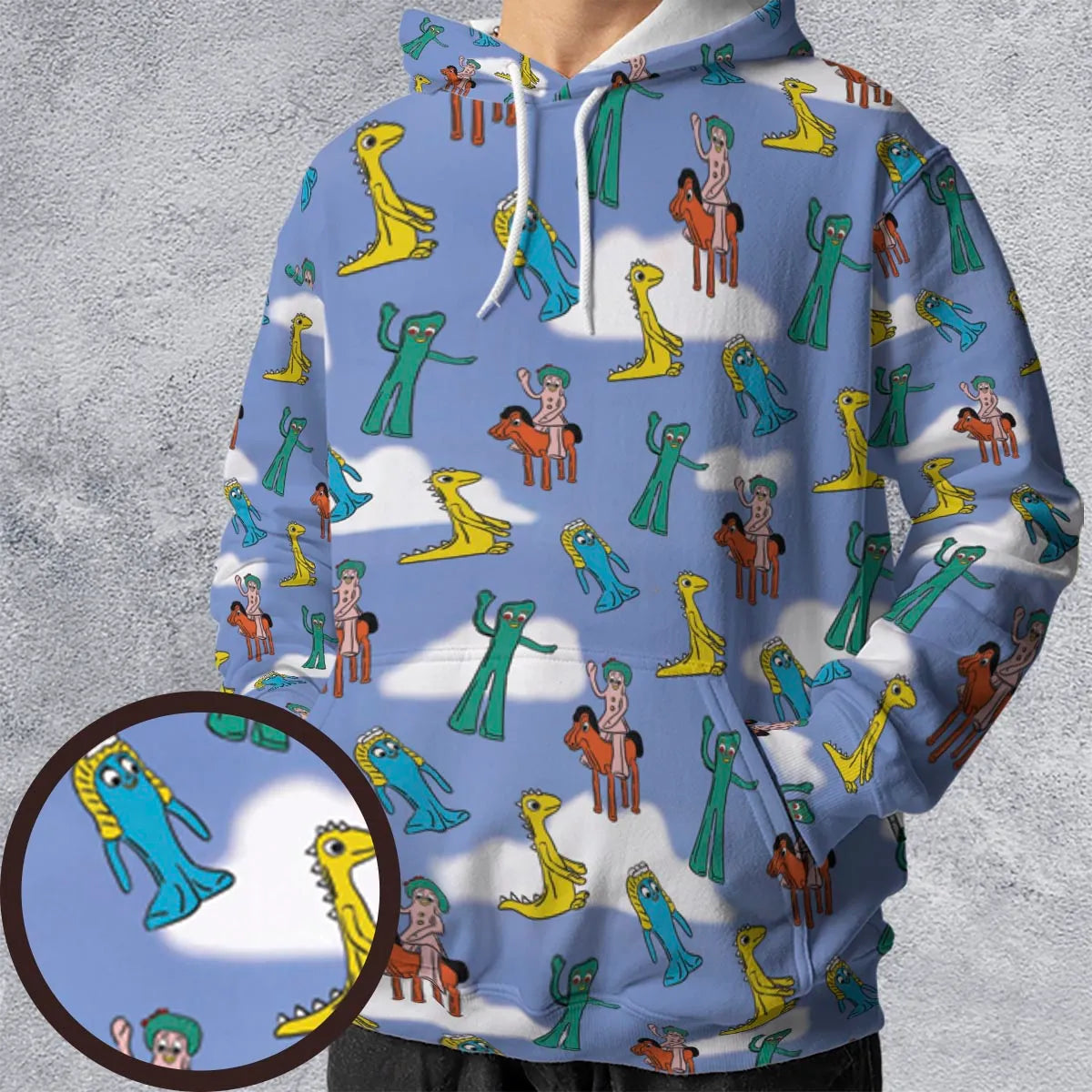 Gumby Characters All-over Print Hoodie