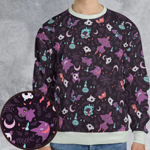 Lavender Town Pokemon Pattern All-over Print Sweatshirt