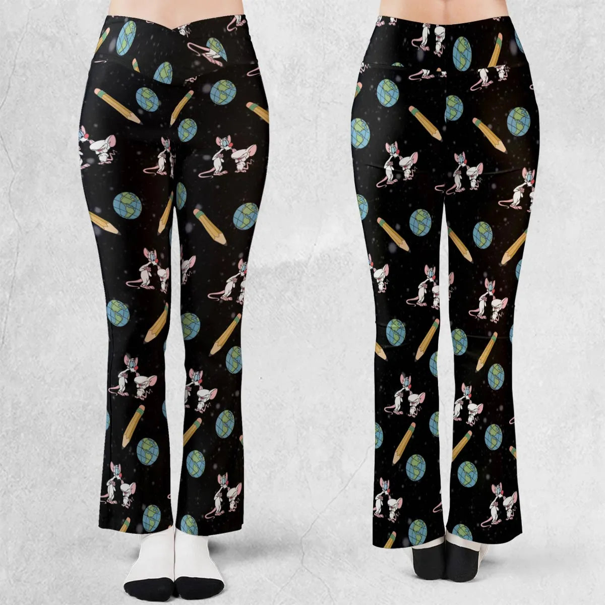 Geek Drip Pinky and The Brain Flare Leggings