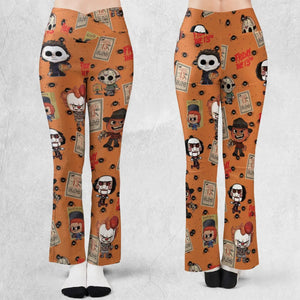 Chibi Horror Characters Flare Leggings