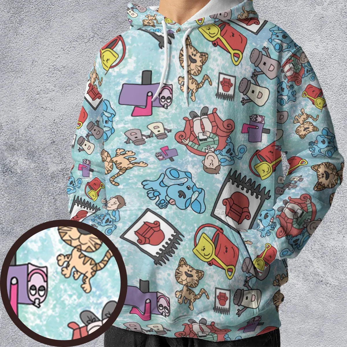 Blue's Clues Friend Party All-over Print Hoodie