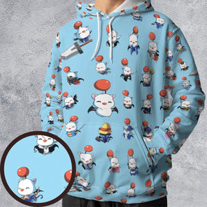 Cute Moogle Final Fantasy All-over Print Hoodie