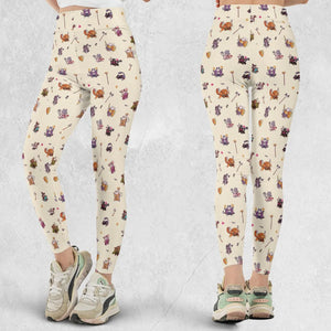 Cats In DnD Pattern Legging
