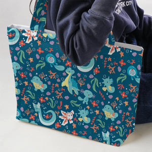 Water Pokemon Pattern Large Tote Bag