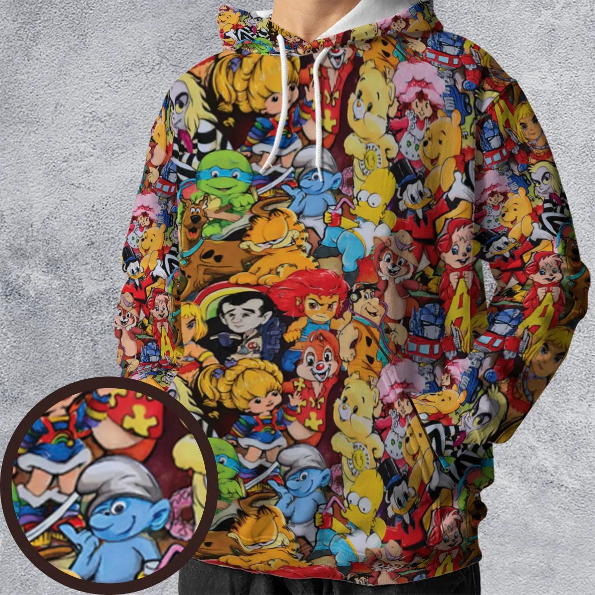 Old Cartoon Characters All-over Print Hoodie