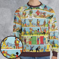 The Story Of Tintin All-over Print Sweatshirt