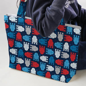 R2-D2 Star Wars 4th of July Pattern Large Tote Bag