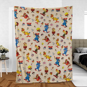 Bozo The Clown And Friends Fleece Blanket