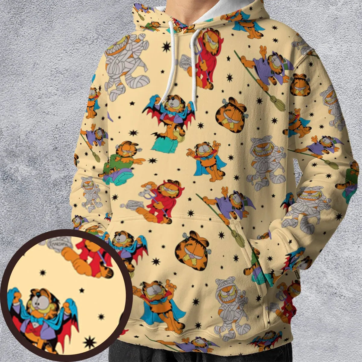 Nostalgic Cat Garfield's Halloween Adventure All-over Print Hoodie